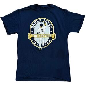 Derek Jeter New York Yankees The Captain #2 1995-2014 Commemorative T-Shirt M